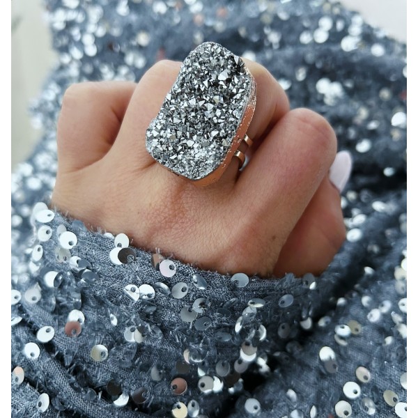 Bague reglable pierre naturelle