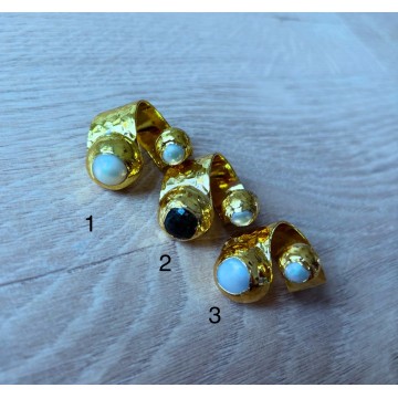 Bague réglable tournante gold.
