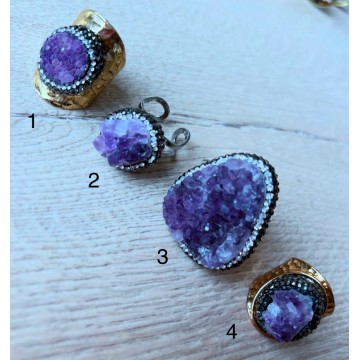 Bague réglable purple.