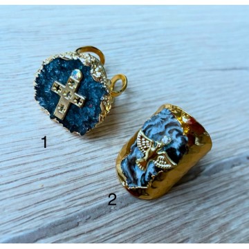 Bague réglable pierre darky.